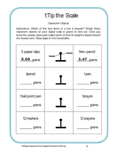 Mindbugs Activities:  Mass & Weight with Scales - File DOWNLOAD