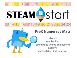 PreK PreSTEAM: Numeracy Math Mats (STEAMvestigation DOWNLOAD)
